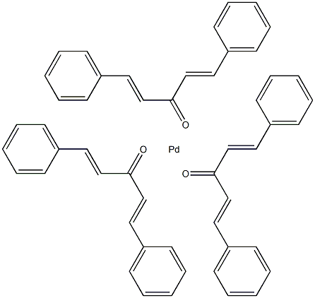 三(二亚苄基丙酮)钯 结构式