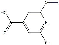 2-bromo-6-methoxyisonicotinic acid 化学構造式