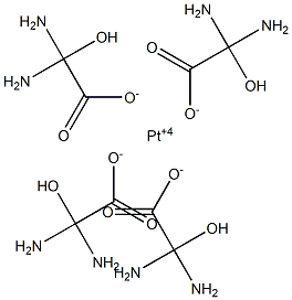 顺式-二氨-乙醇酸合铂,,结构式