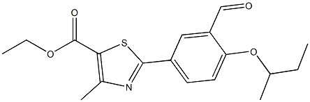 ethyl 2-(4-(sec-butoxy)-3-formylphenyl)-4-methylthiazole-5-
carboxylate 结构式