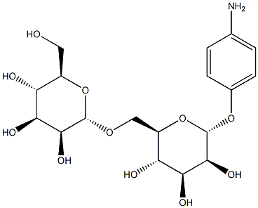 4-Aminophenyl 6-O-(a-D-mannopyranosyl)-a-D-mannopyranoside 化学構造式
