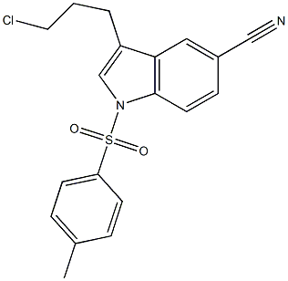  3-(3-chloropropyl)-1-tosyl-1H-indole-5-carbonitrile