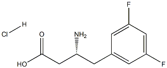 (R)-3-Amino-4-(3,5-difluoro-phenyl)-butyric acid.HCl 结构式