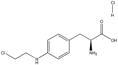 (S)-2-amino-3-(4-((2-chloroethyl)amino)phenyl)propanoic acid hydrochloride Struktur