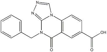 4-BENZYL-5-OXO-4,5-DIHYDRO-[1,2,4]TRIAZOLO[4,3-A]QUINAZOLINE-7-CARBOXYLIC ACID 结构式