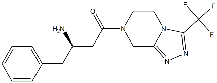 (R)-3-amino-4-phenyl-1-(3-(trifluoromethyl)-5,6-dihydro-[1,2,4] triazolo[4,3-a]pyrazin-7(8H)-yl)butan-1-one Struktur