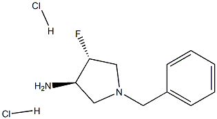 (3R,4R)-1-benzyl-4-fluoropyrrolidin-3-amine bis-hydrochloride Struktur