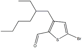5-Bromo-3-(2-ethylhexyl)thiophene-2-carbaldehyde Struktur