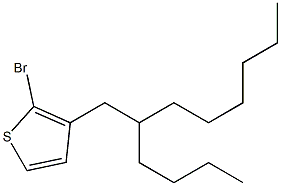 2-Bromo-3-(2-butyl-octyl)-thiophene,,结构式