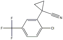 1-(2-chloro-5-(trifluoromethyl)phenyl)cyclopropanecarbonitrile,,结构式