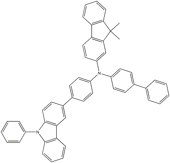 N-(biphenyl-4-yl)-9,9-dimethyl-N-(4-(9-phenyl-9H-carbazol-3-yl)phenyl)-9H-fluoren-2-amine Structure