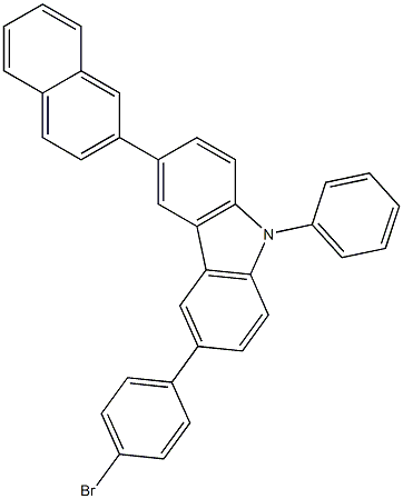 3-(4-Bromophenyl)-6-(naphthalen-2-yl)-9-phenyl-9H-carbazole Structure