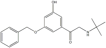 1-(3-(benzyloxy)-5-hydroxyphenyl)-2-(tert-butylamino)ethan-1-one 化学構造式