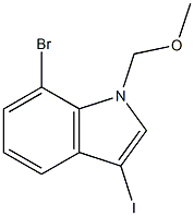 7-Bromo-3-iodo-1-methoxymethyl-1H-indole, 793728-18-4, 结构式