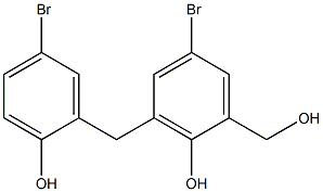 5-Bromo-3-[(5-bromo-2-hydroxyphenyl)methyl]-2-hydroxybenzenemethanol Struktur