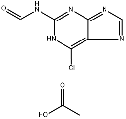 N-(6-Chloro-9H-purin-2-yl)-formamide Acetate Struktur