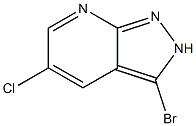 3-Bromo-5-chloro-2H-pyrazolo[3,4-b]pyridine,,结构式