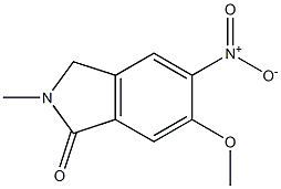 6-Methoxy-2-methyl-5-nitro-2,3-dihydro-isoindol-1-one 化学構造式