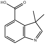 3,3-dimethyl-3H-indole-4-carboxylic acid Struktur