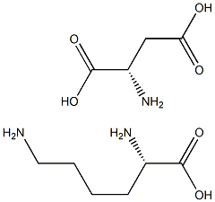 L-lysine aspartate Struktur