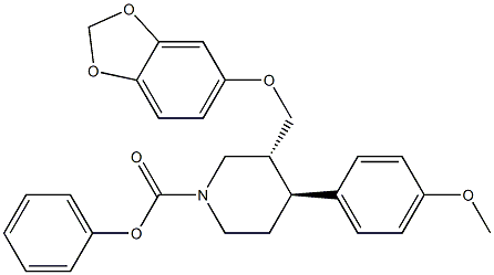 (trans)-phenyl 3-((benzo[d][1,3]dioxol-5-yloxy)methyl)-4-(4- methoxyphenyl)piperidine-1-carboxylate