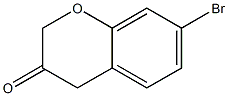 7-溴-3,4-二氢-2H-1-苯并吡喃-3-酮,,结构式