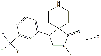 2-METHYL-4-(3-(TRIFLUOROMETHYL)PHENYL)-2,8-DIAZASPIRO[4.5]DECAN-1-ONE HYDROCHLORIDE 化学構造式