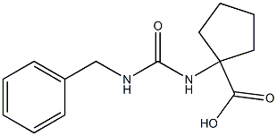 1-[[(BENZYLAMINO)CARBONYL]AMINO]CYCLOPENTANECARBOXYLIC ACID Struktur