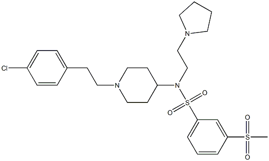 N-(1-[2-(4-CHLOROPHENYL)ETHYL]PIPERIDIN-4-YL)-3-(METHYLSULFONYL)-N-(2-PYRROLIDIN-1-YLETHYL)BENZENESULFONAMIDE