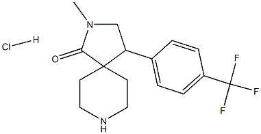 2-METHYL-4-(4-(TRIFLUOROMETHYL)PHENYL)-2,8-DIAZASPIRO[4.5]DECAN-1-ONE HYDROCHLORIDE 化学構造式