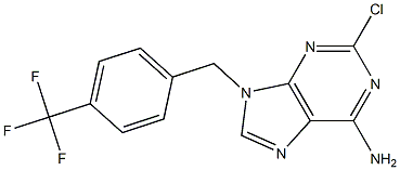 2-CHLORO-9-(4-TRIFLUOROMETHYL-BENZYL)-9H-PURIN-6-YLAMINE,,结构式
