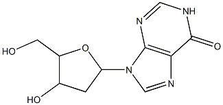 9-[4-HYDROXY-5-(HYDROXYMETHYL)OXOLAN-2-YL]-1H-PURIN-6-ONE Struktur