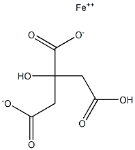 Iron(II) hydrogen citrate 化学構造式