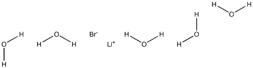 Lithium bromide pentahydrate Struktur
