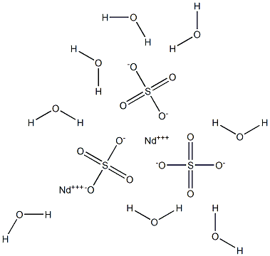 Neodymium(III) sulfate octahydrate Struktur