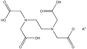 Potassium trihydrogen EDTA 化学構造式