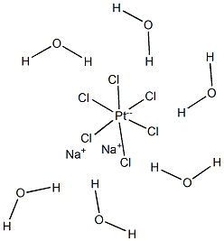 Sodium hexachloroplatinate(IV) hexahydrate Struktur