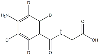 4-Aminobenzoyl-2,3,5,6-D4-glycine,,结构式