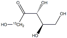 D-Ribulose-1-13C 化学構造式