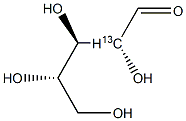 L-Lyxose-2-13C 结构式