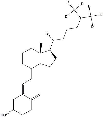 Vitamin-D3 (26,26,26,27,27,27-d6) 结构式