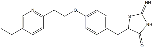 5-[[4-[2-(5-乙基-2-吡啶基)-乙氧基]-苯基]甲基]-2-亚胺基-4-噻唑烷酮