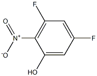 3,5-二氟-2-硝基苯酚, , 结构式