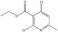 2,4-二氯-6-甲基烟酸乙酯,,结构式