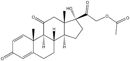 Prednisone acetate tablets 化学構造式