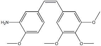 (Z)-3,4,5,4'-tetramethoxy-3'-aminostilbene Struktur