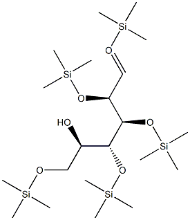 1,2,3,4,6-Penta-O-trimethylsilyl-D-glucose Struktur