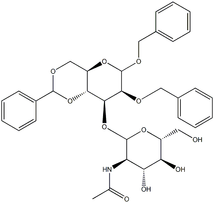3-O-(2-乙酰氨基-2-脱氧-3-D-D-吡喃葡萄糖基)-1,2-二-O-苄基-4,6-O-亚苄基D-D-吡喃甘露糖苷