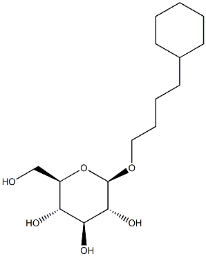 4-Cyclohexylbutyl-b-D-glucopyranoside 化学構造式
