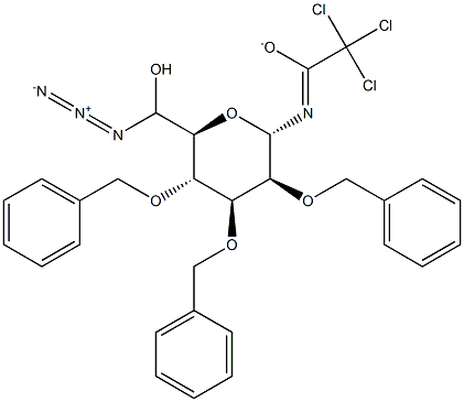 6-Azido-2,3,4-tri-O-benzyl-a-D-mannopyranosyltrichloroacetimidate 化学構造式